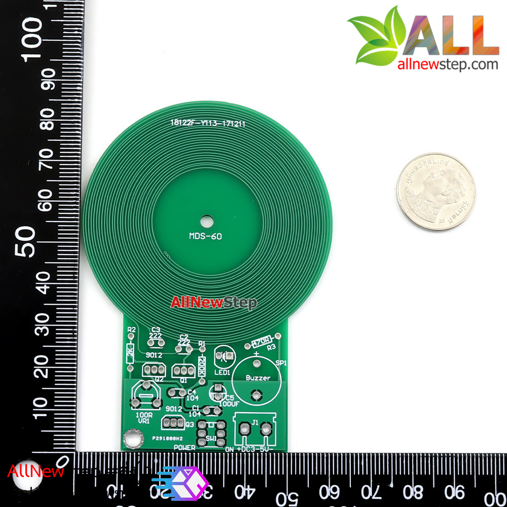 ชุดคิทวงจรเซนเซอร์ตรวจจับโลหะ Metal detector DIY metal detector kit electronic kit