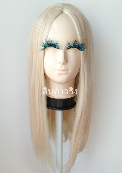 COS-208 วิกผมคอสเเสกกลาง ทรงเหมอืนเเบบ สีตามภาพถ่ายจริงคะ