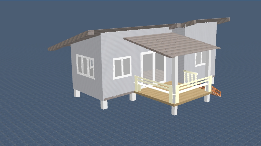 บ้านน็อคดาวน์ สไตล์โมเดิร์น ขนาดบ้าน 4*8 เมตร พร้อมระเบียง 2*3 เมตร ราคา 360,000 บาท