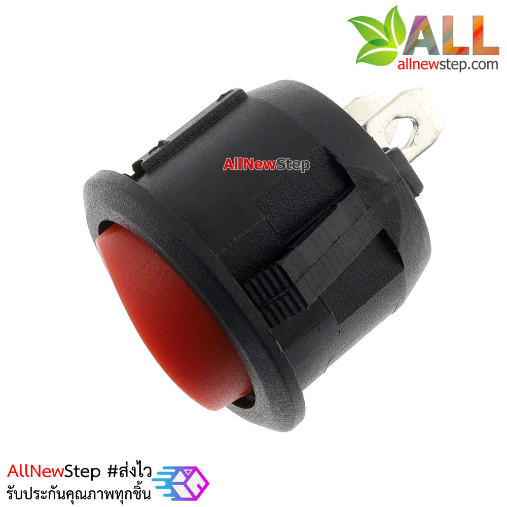 สวิตช์เปิดปิด KCD1-105N Rocker Switch Round Red 250V 6A สีแดง