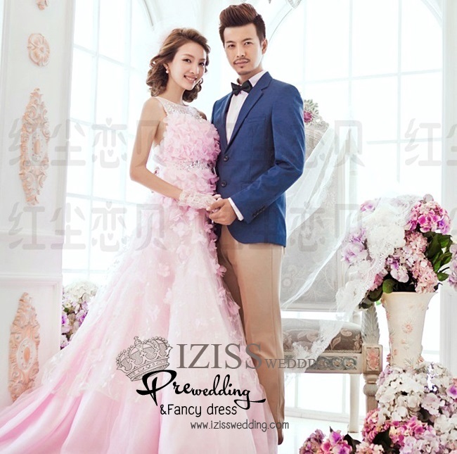 ***พรีออเดอร์***ชุดถ่ายพรีเว็ดดิ้ง (pre wedding dress) ชุดแฟนตาซีชายหญิง "ธีมสีชมพู-กรมท่า"