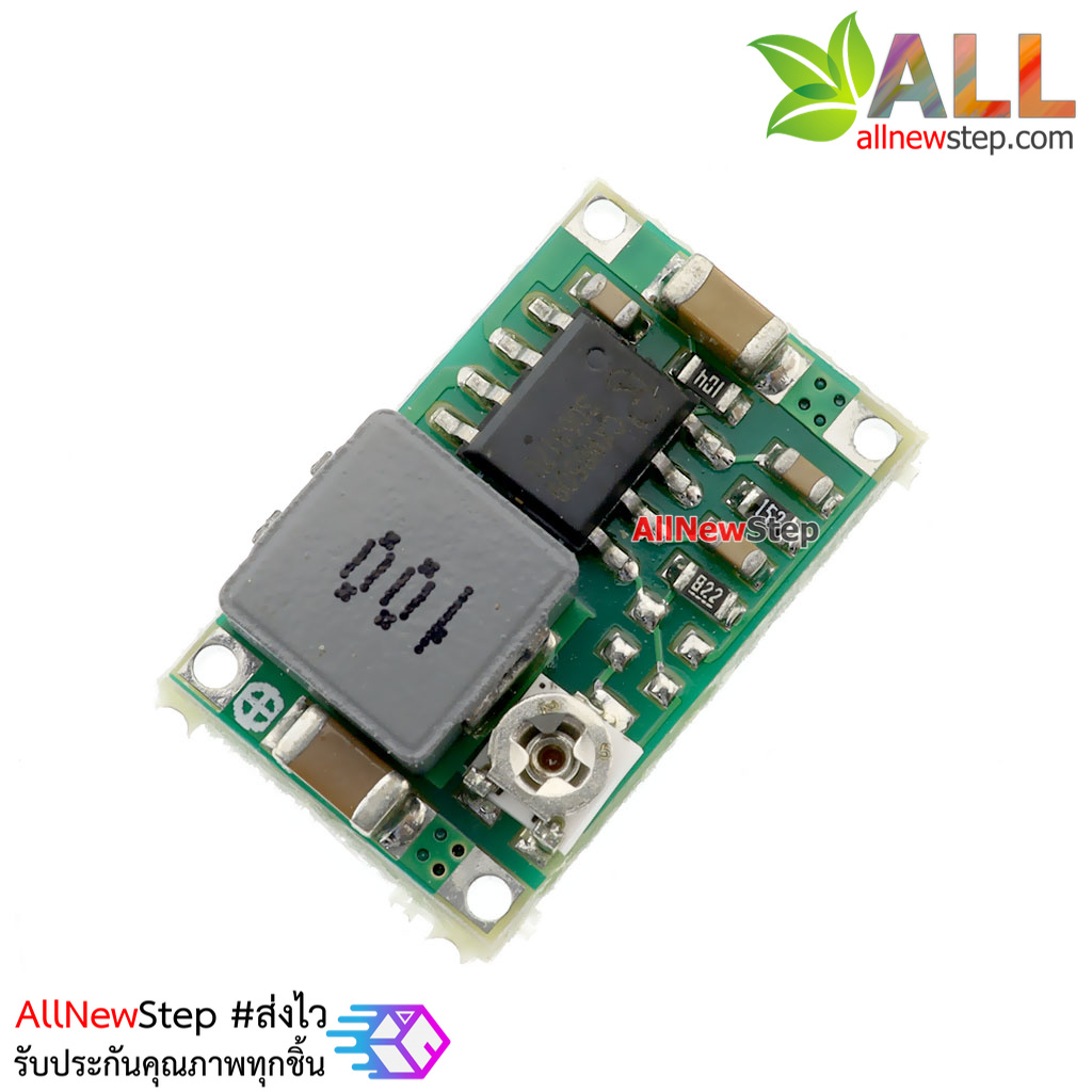 โมดูลเรกูเลต mini360 LM2596 step down แปลงไฟจาก 23-4.75V เป็น 17-1V กระแส 1.8A สูงสุด 3A