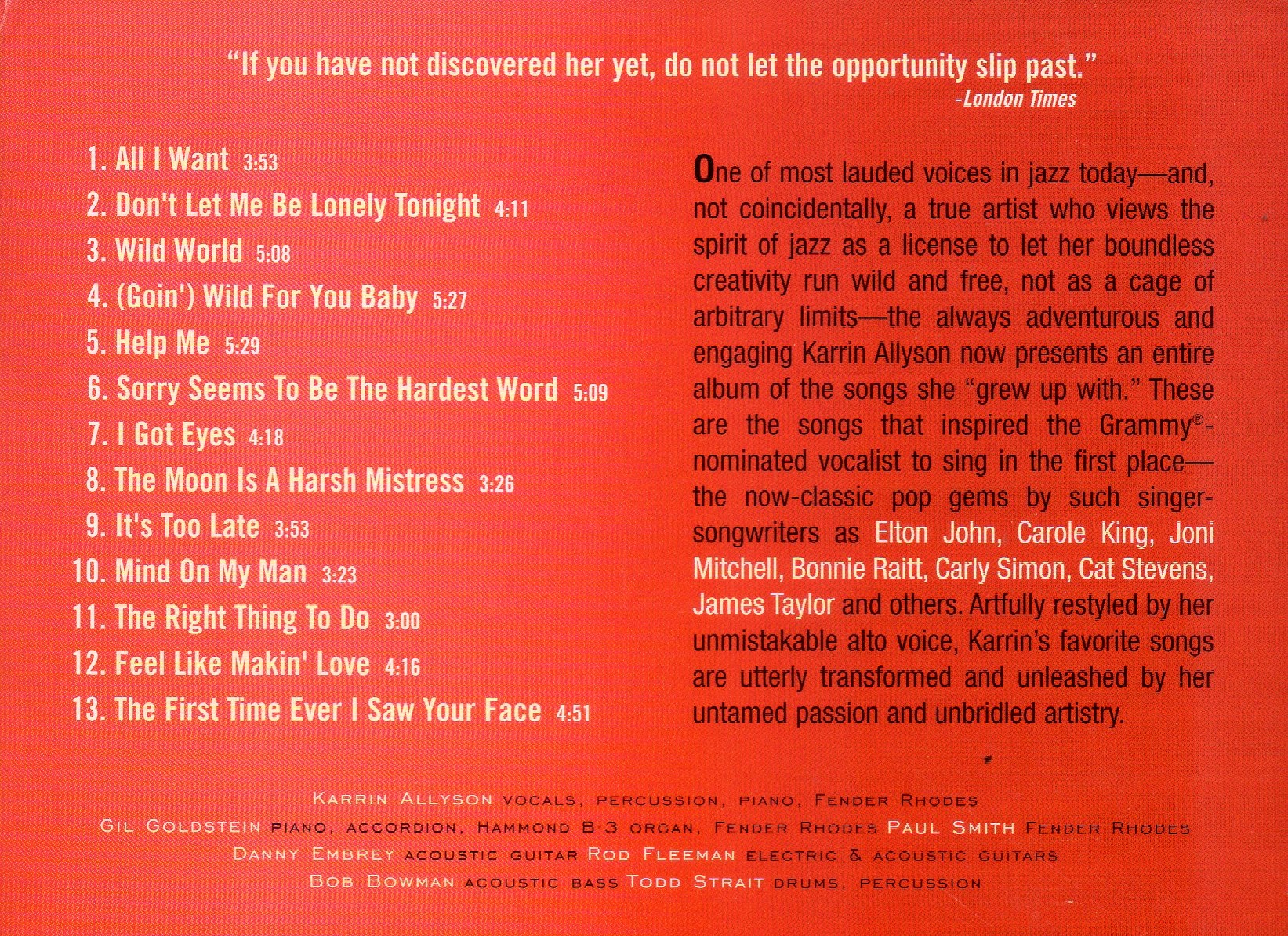 CD,Karrin Allyson - Wild For You (2004)