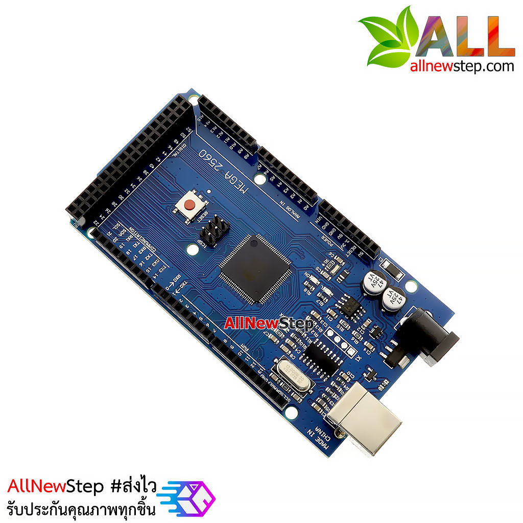 บอร์ด MEGA2560 R3 ใช้ชิฟ USB CH340 รุ่นใหม่ พร้อมสาย USB (Arduino-Compatible)