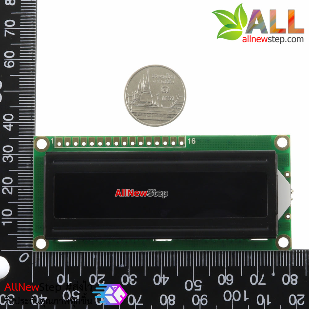 LCD Display 1602 LCD White Text Black Screen 16x2 LCD with backlight of the LCD screen จอ LCD สีขาวไฟแบ็คไลท์สีดำสำหรับ Arduino