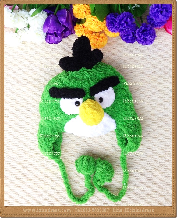 ใหม่สุดๆ พร้อมส่งหมวกแองกี้เบริ์ดสีเขียว angry bird ผลิตจากไหมขนแกะอย่างดี สวมใส่นุ่มสบายศีรษะค่ะ