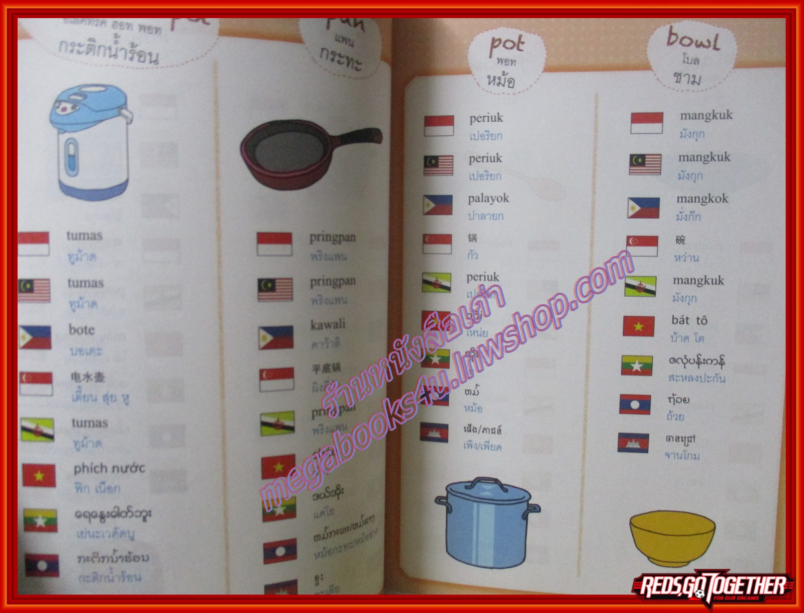 พจนานุกรมภาพ 10 ภาษาอาเซียน เปิดโลกทัศน์แห่งการเรียนรู้ เตรียมพร้อมก้าวสู่ประชาคมอาเซียน ผู้เขียน ผศ.ดร. อัควิทย์ เรืองรอง (มือสองจากห้องสมุด) (สภาพ70-80%)