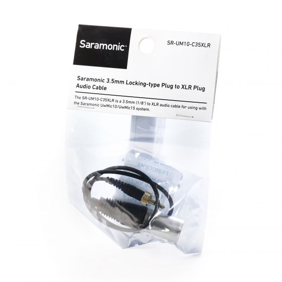 Saramonic SR-UM10-C35XLR LOCKING-TYPE 1/8″ (3.5MM) TRS TO XLR MALE OUTPUT CABLE FOR SARAMONIC WIRELESS RECEIVER