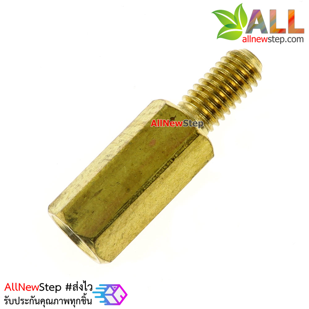 Pillars Nut M3 น็อตตัวเมีย ทองเหลืองแบบยาว 16mm 10+6mm