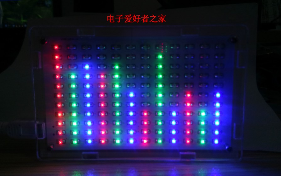 ชุดคิทวงจรไฟวิ่งตามความถี่เสียง LED light music spectrum display พร้อมกล่องเคส