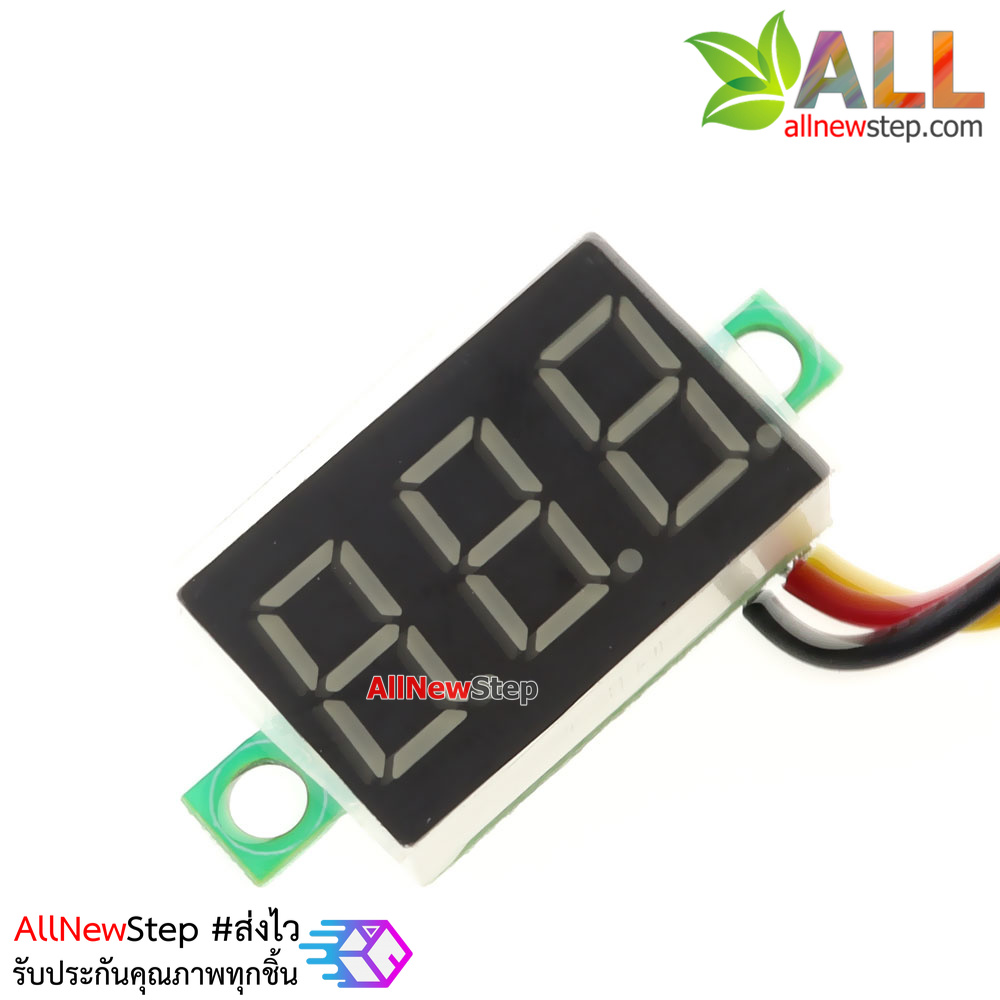 ดิจิตอล โวลต์มิเตอร์ 0 ถึง100 โวลต์ จอขนาด 0.36 นิ้ว สีแดง Mini 3 Digital 0.36 LED DC 0 ถึง 100 V RED Volt Voltage Mater Voltmeter 3-24V Power Supply
