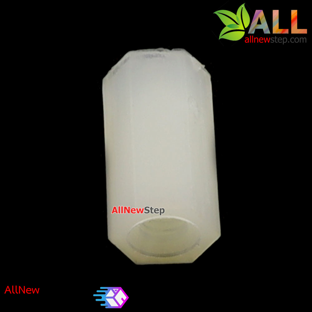 เสาน็อตไนลอน NUT Nylon M2 ขนาด 8mm สีขาว จำนวน 1 ชิ้น