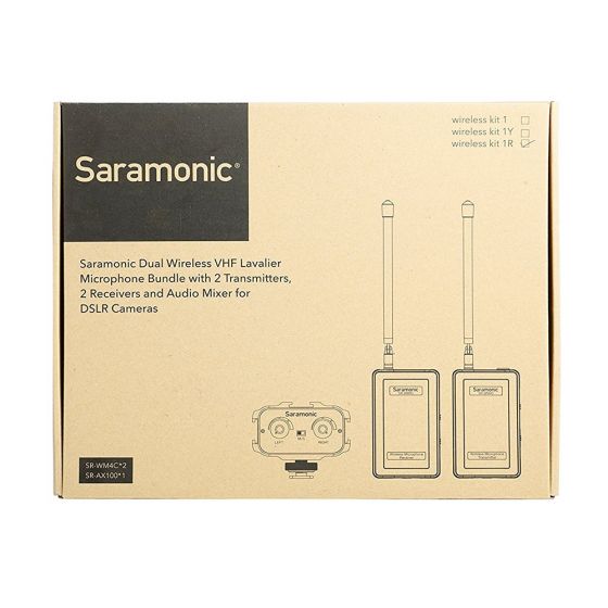 Saramonic SR-WM4C-KIT1R Wireless 4-Channel VHF Lavalier Omnidirectional Microphone System (200' Range)