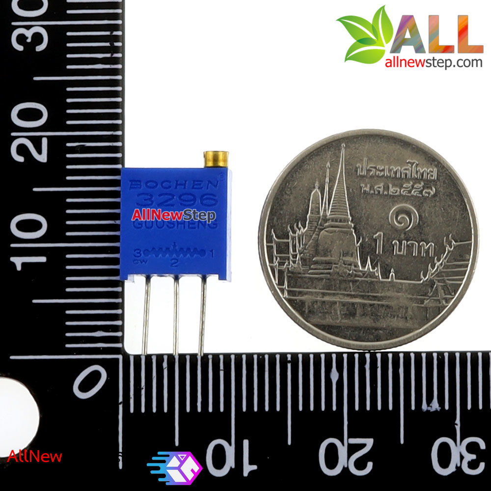 ตัวต้านทานปรับค่าได้ 100 โอห์ม แบบละเอียดหมุน 25 รอบ Trimpot 100 ohm 100r