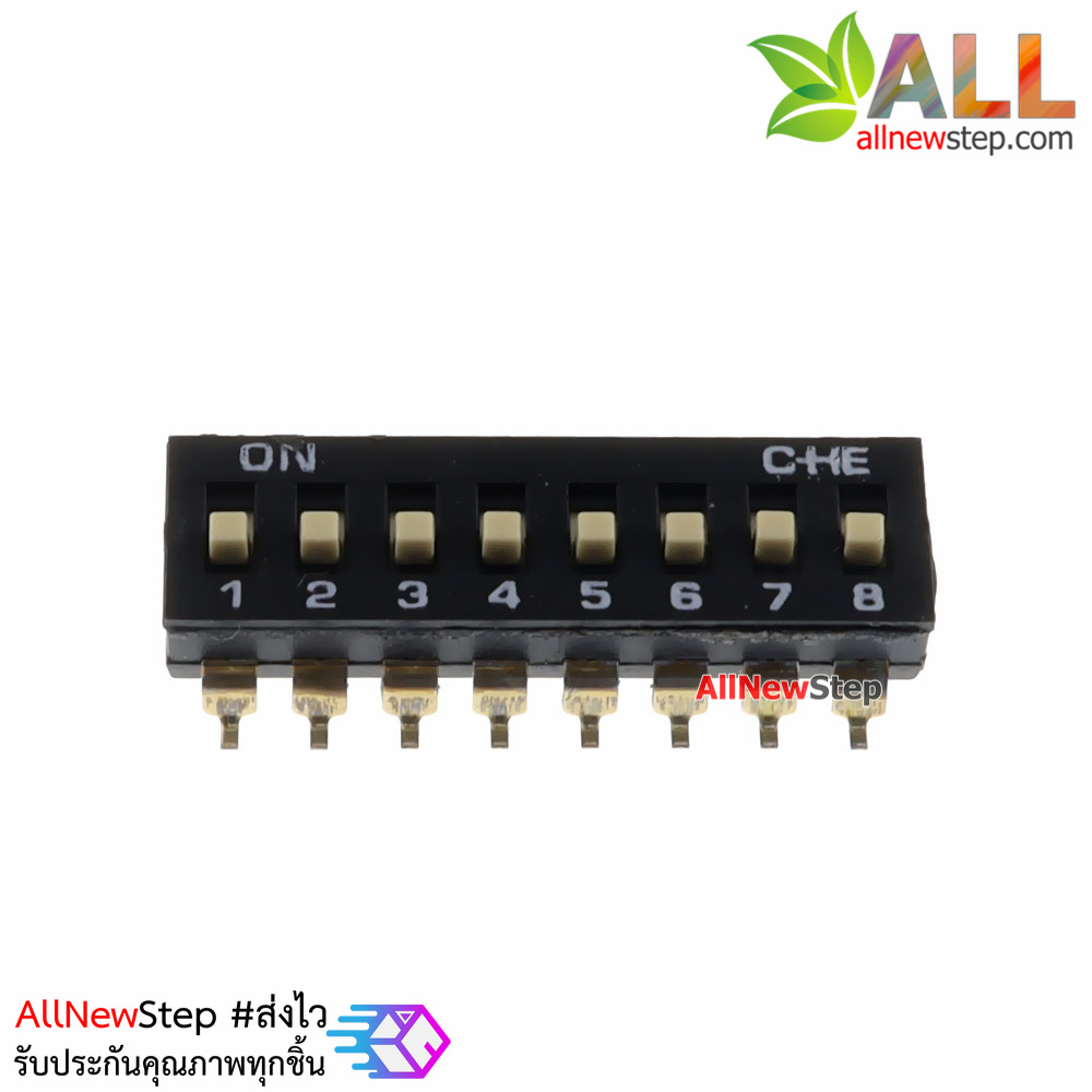 ดิฟสวิตช์ 8 ช่อง 2.54mm SMD DIP switch 8 bit SMT toggle switch 8p