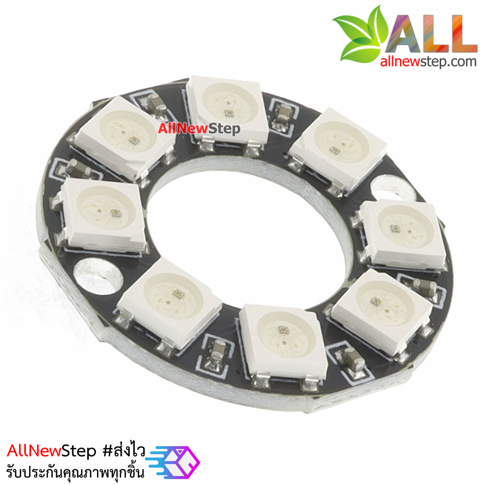 NeoPixel Ring 8 WS2812 RGB LED เส้นผ่านศูนย์กลาง 28mm