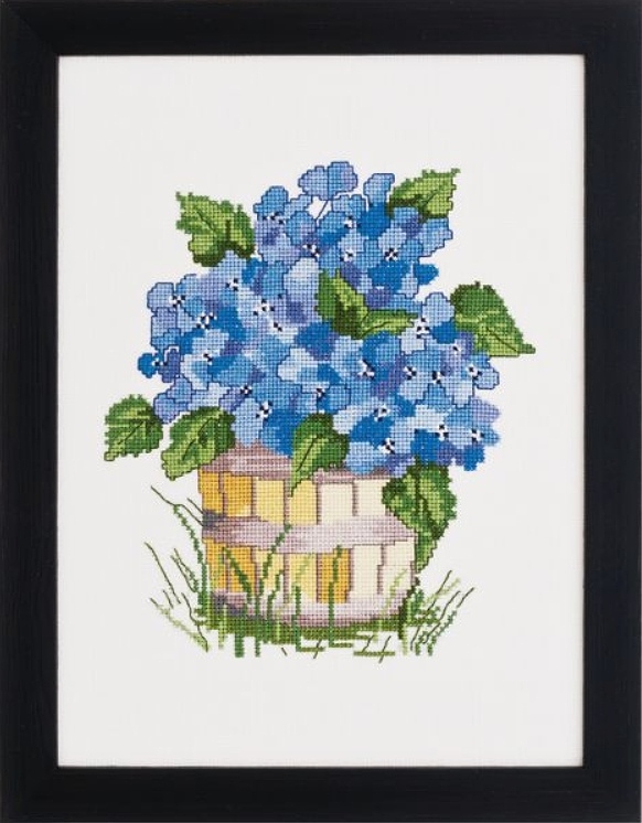Pemin ชุดปัก Blue hydrangea