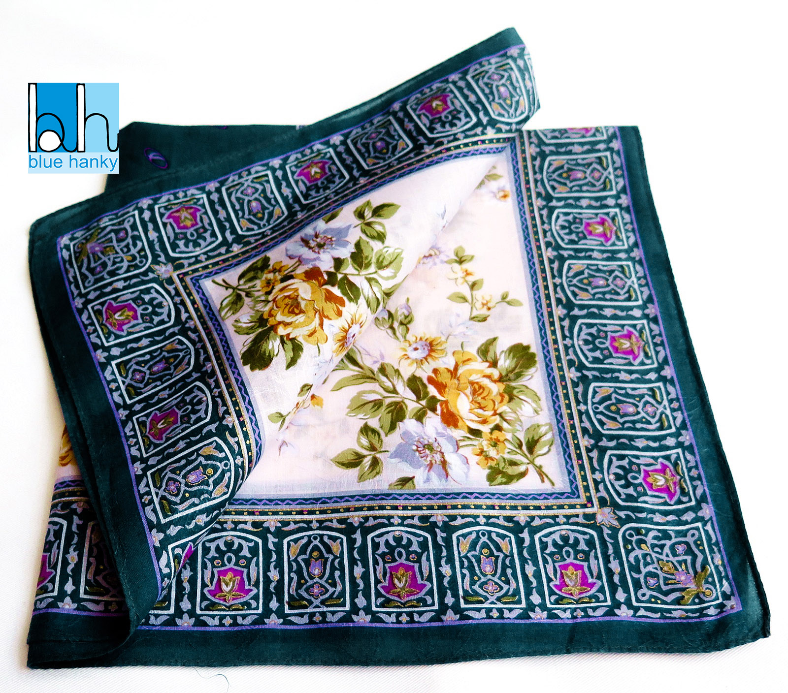 #201 19" ผ้าเช็ดหน้ามือ2 สภาพดี ผ้าเช็ดหน้าผืนใหญ่