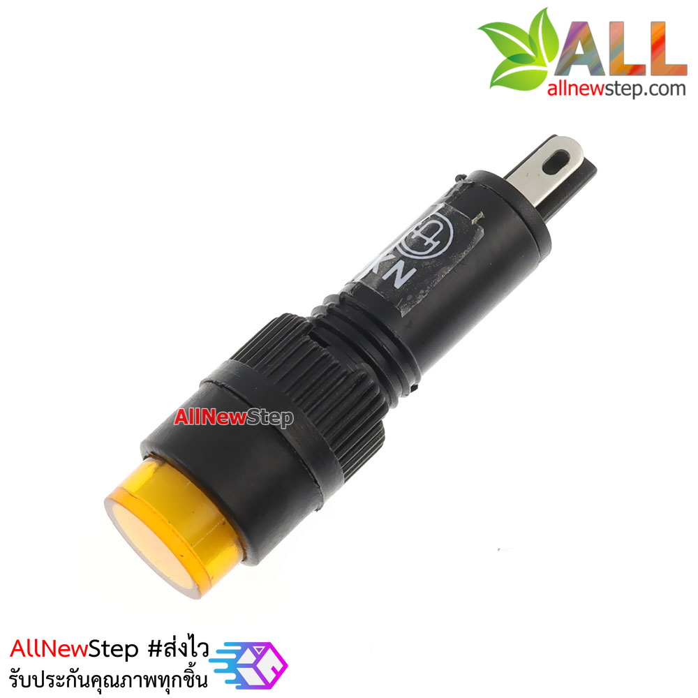 NXD-215 ไฟ LED signal สำหรับติดแผงควบคุม สีส้ม 220VAC