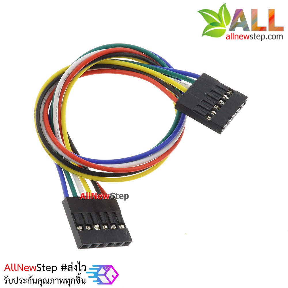 Jumper Wire 6P 2.54mm Female to Female สายไฟจัมเปอร์ เมีย-เมีย 6 เส้น ยาว 20cm