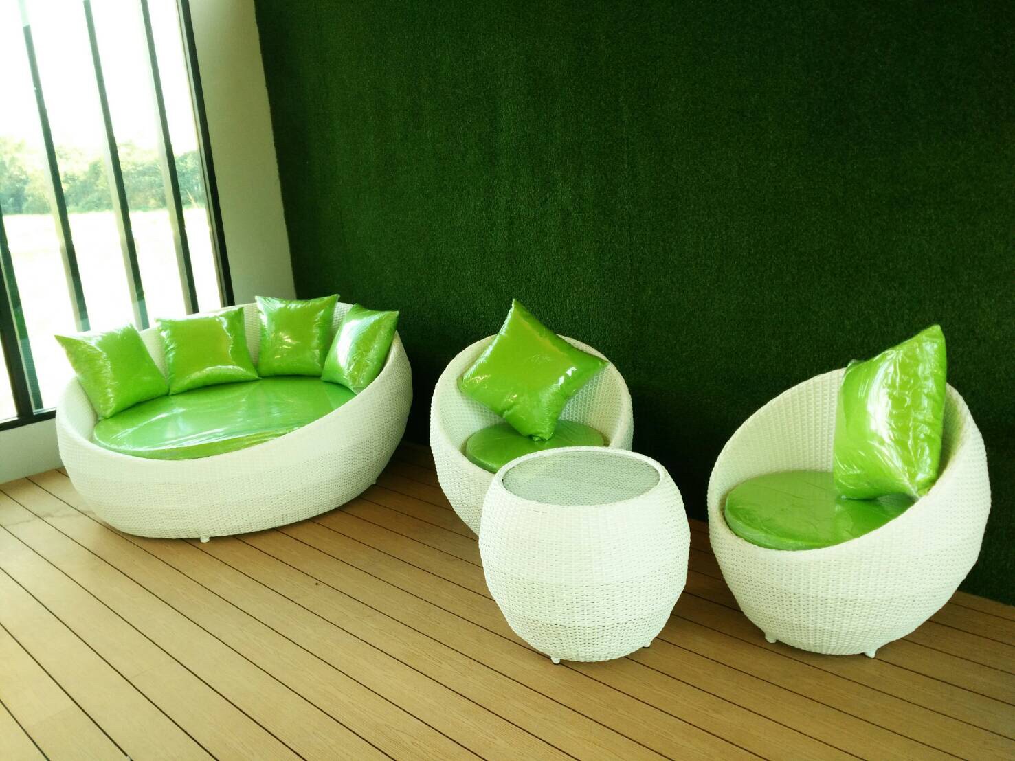 โซฟาหวาย โซฟาห้องนั่งเล่น โซฟาห้องรับแขก ชุดรับแขก Rattan sofa Woven rattan sofa Living room sofa 3