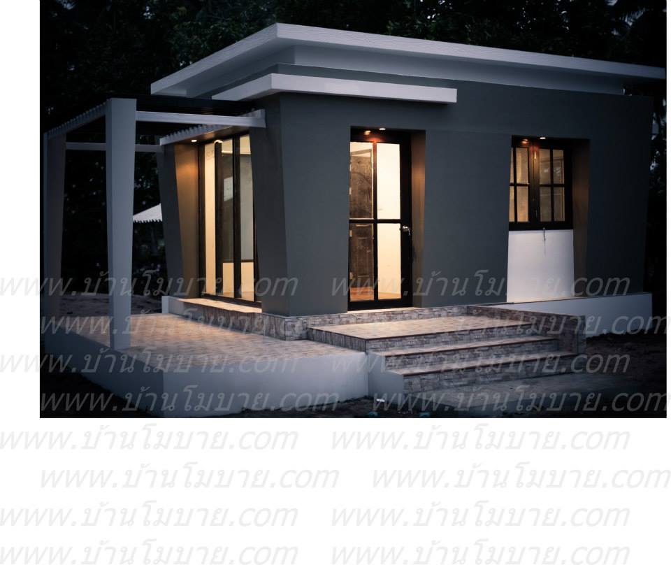 บ้านน็อคดาวน์ สไตล์ โมเดิร์น ขนาด 3.5x5.5 ม. (1 ห้องนอน 1 ห้องน้ำ 1ห้องโถง)