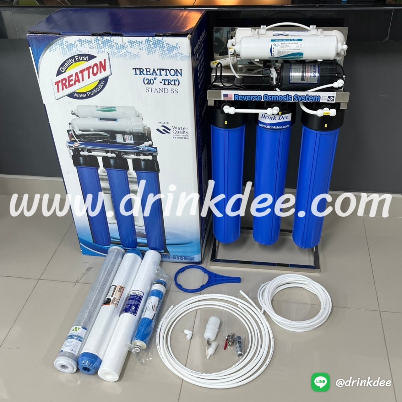 เครื่องกรองน้ำ 5 ขั้นตอน RO.150GPD. โครงสแตนเลส