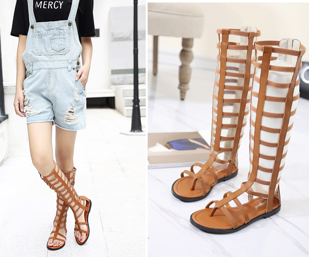 รองเท้าส้นแบน ไซต์ 35-40 สีดำ/น้ำตาล