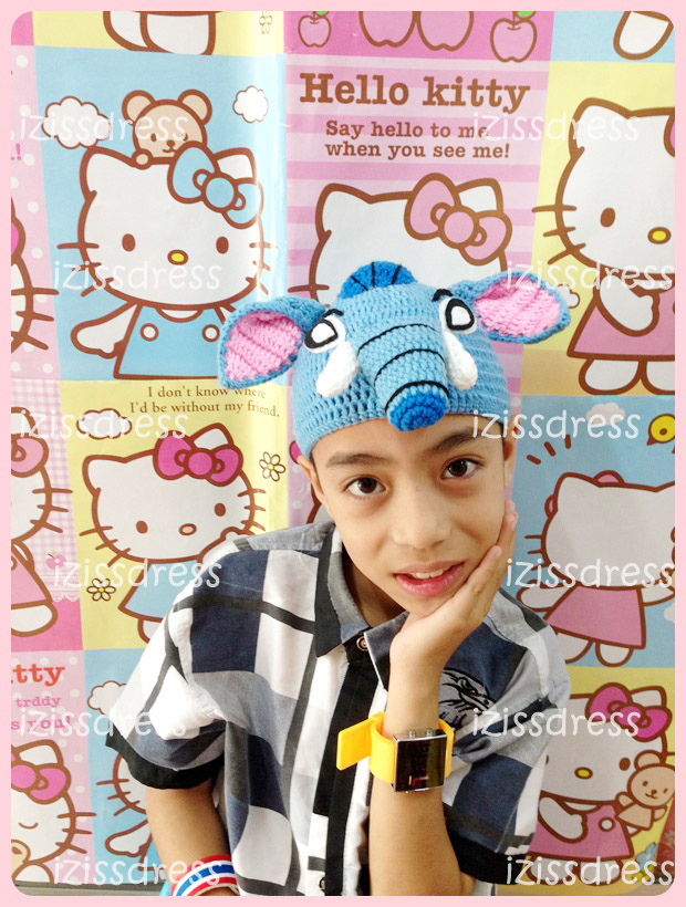 ***พร้อมส่ง***หมวกไหมพรมช้างก้านกล้วย ด้านหลังมีหางช้างค่ะ เหมาะสำหรับเด็กอายุตั้งแต่แรกเกิด-5 ปีค่ะ