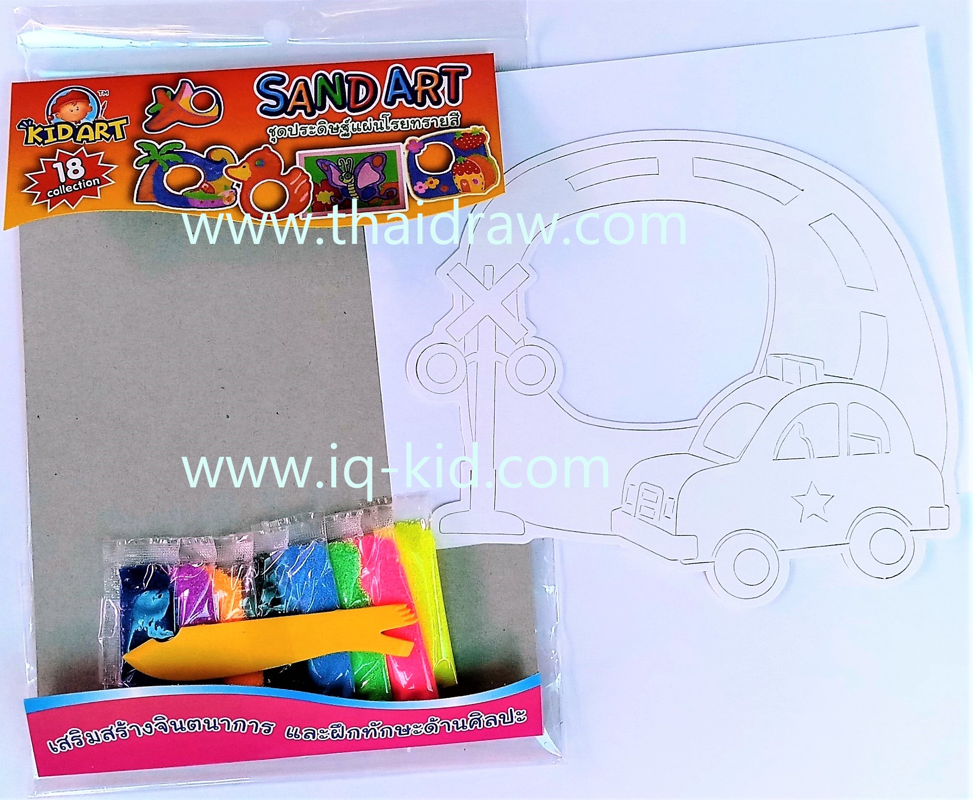 ชุดประดิษฐ์แผ่นโรยทรายสี Sand Art - แพ็คโหล