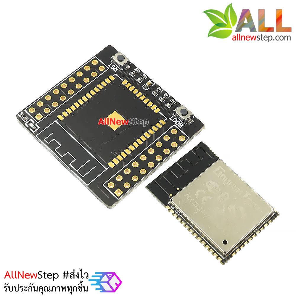 โมดูล ESP32 ESP-32F module + interposer board WiFi Bluetooth dual-core IoT
