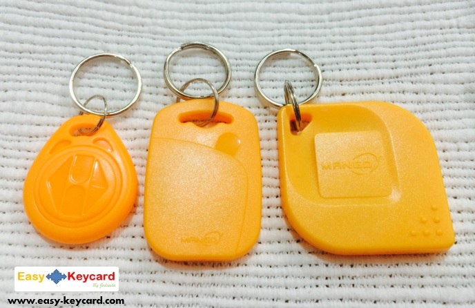 พวงกุญเเจคีย์การ์ด Keytag (Proximity 125Khz.) (เเบบสี่เหลี่ยม ยี่ห้อ mango)(สีเหลือง)