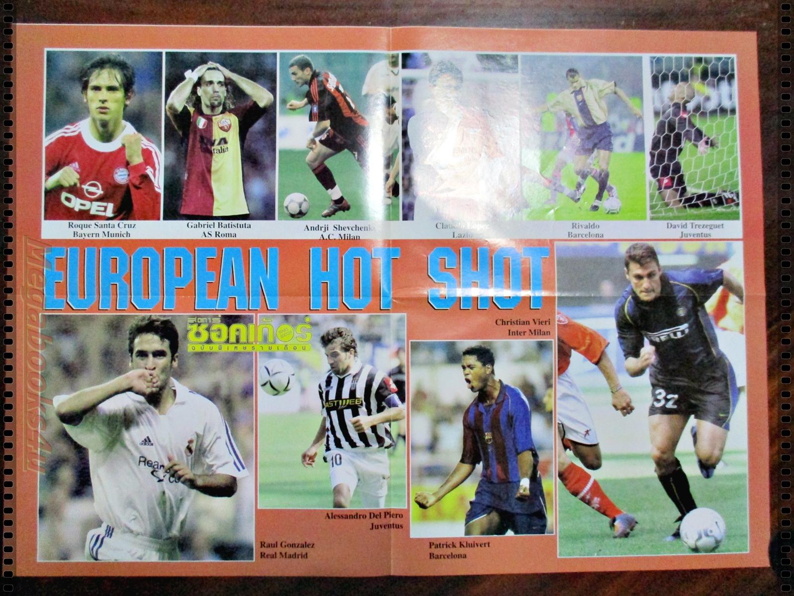 โปสเตอร์นักฟุตบอล ทีมลิเวอร์พูล แชมป์เปี้ยนลีก2001 2002