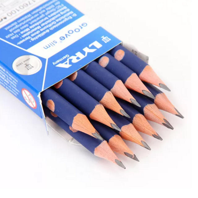 ดินสอสามเหลี่ยมสีดำ HB GROOVE SLIM แท่งยาว กล่อง 12 แท่ง