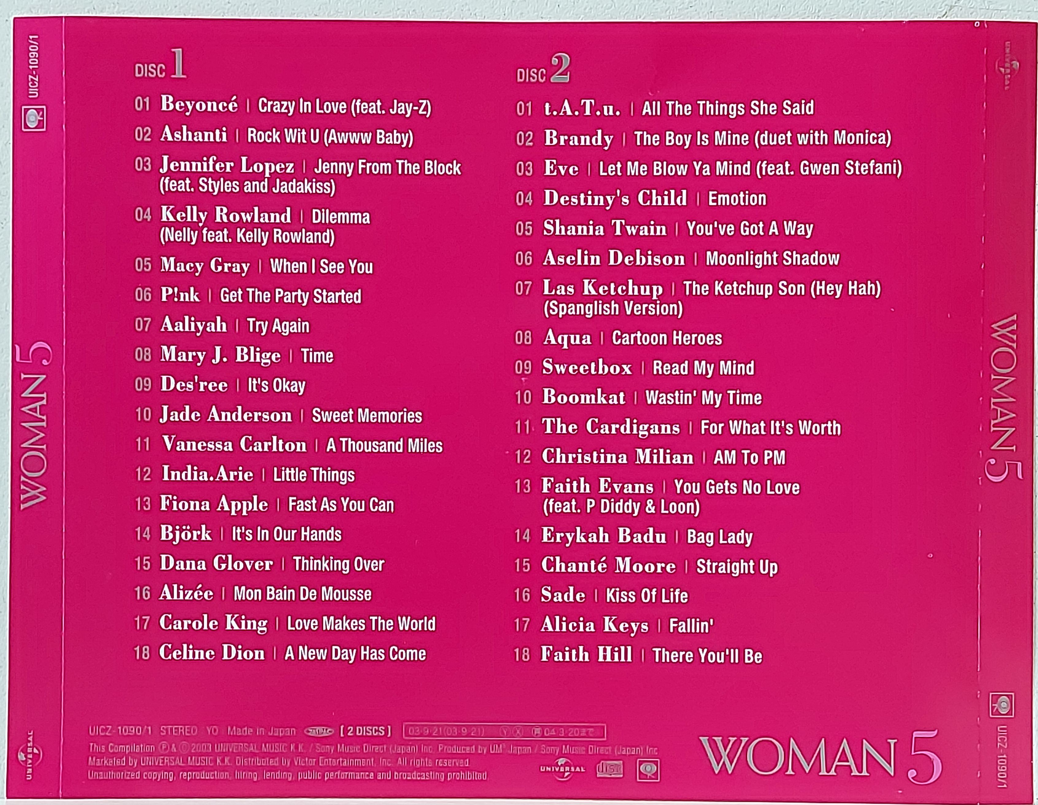 Used CD,Woman 5 (B)(Various Artists)(2003)(Japan)
