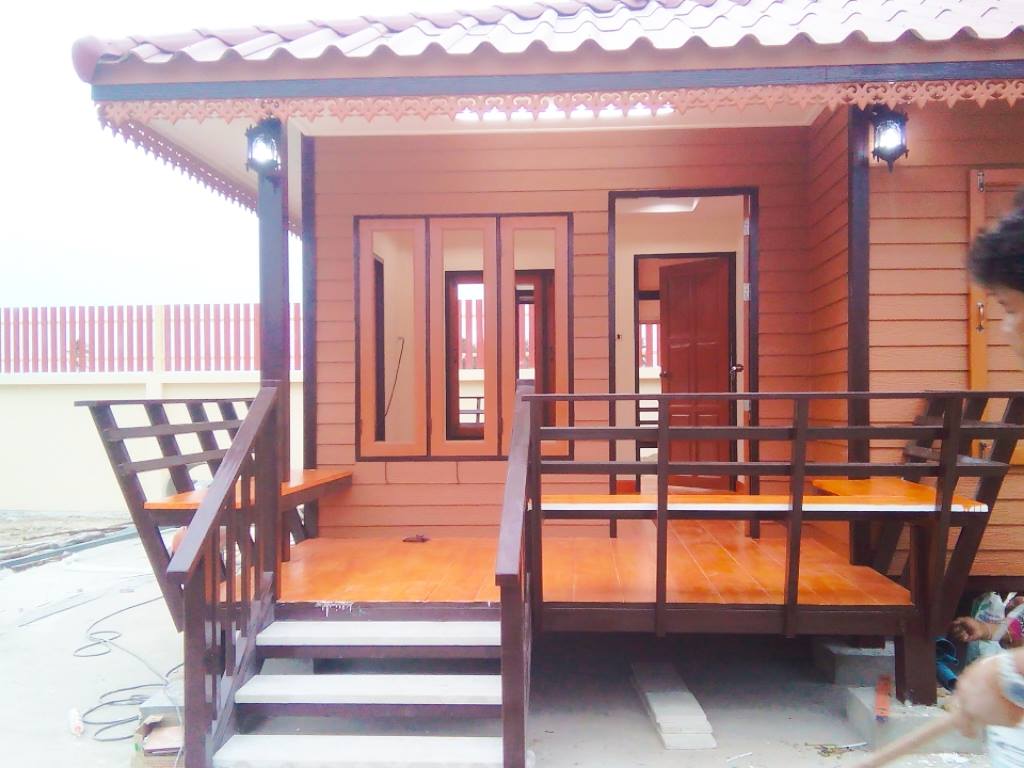 บ้าน ขนาด 4*6 ต่อเติมห้องครัว ขนาด 1.5*2 เมตร (1ห้องนอน 1ห้องครัว 1ห้องน้ำ 1ห้องรับเเขก)