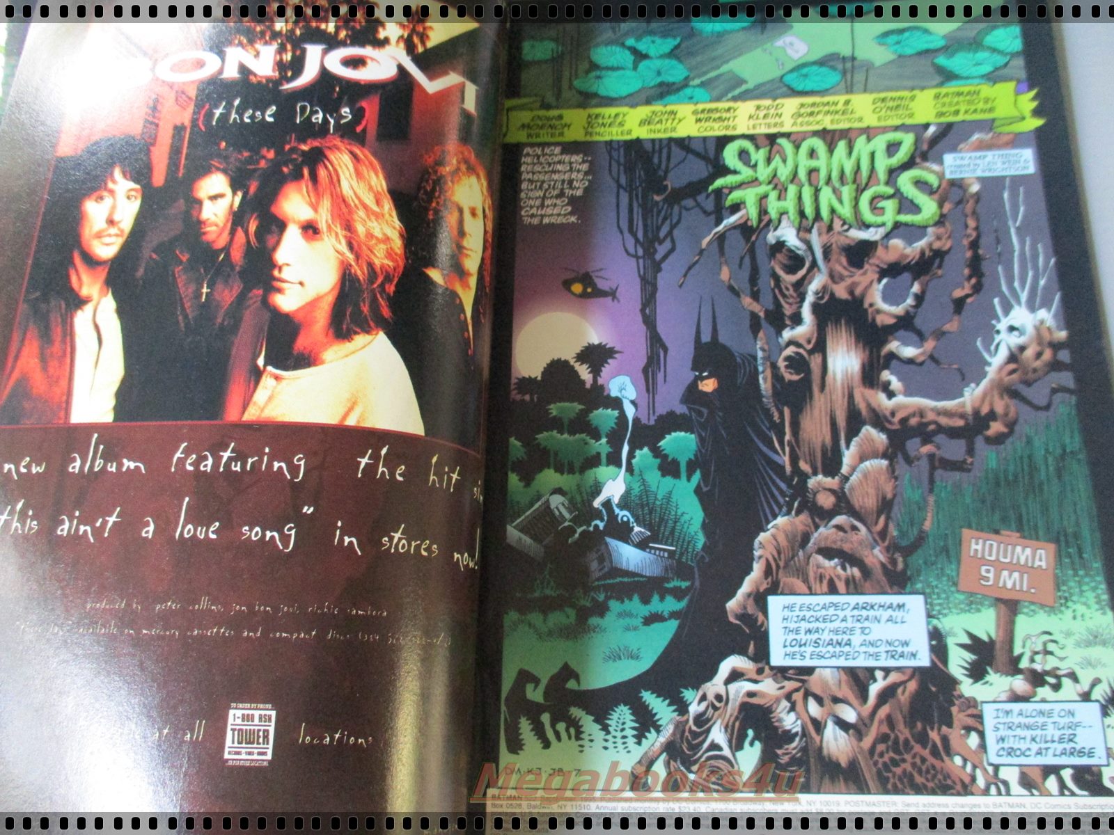 การ์ตูน DC comics การ์ตูนภาษาอังกฤษ แบทแมน BATMAN ฉบับที่ 522 ตอน SWAMP THINGS ปี2539