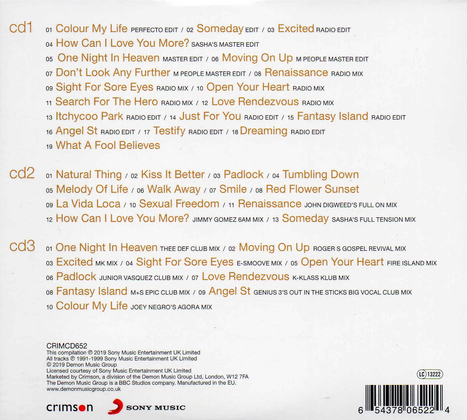 CD,M People - Gold (3CD)(2019)(EU)