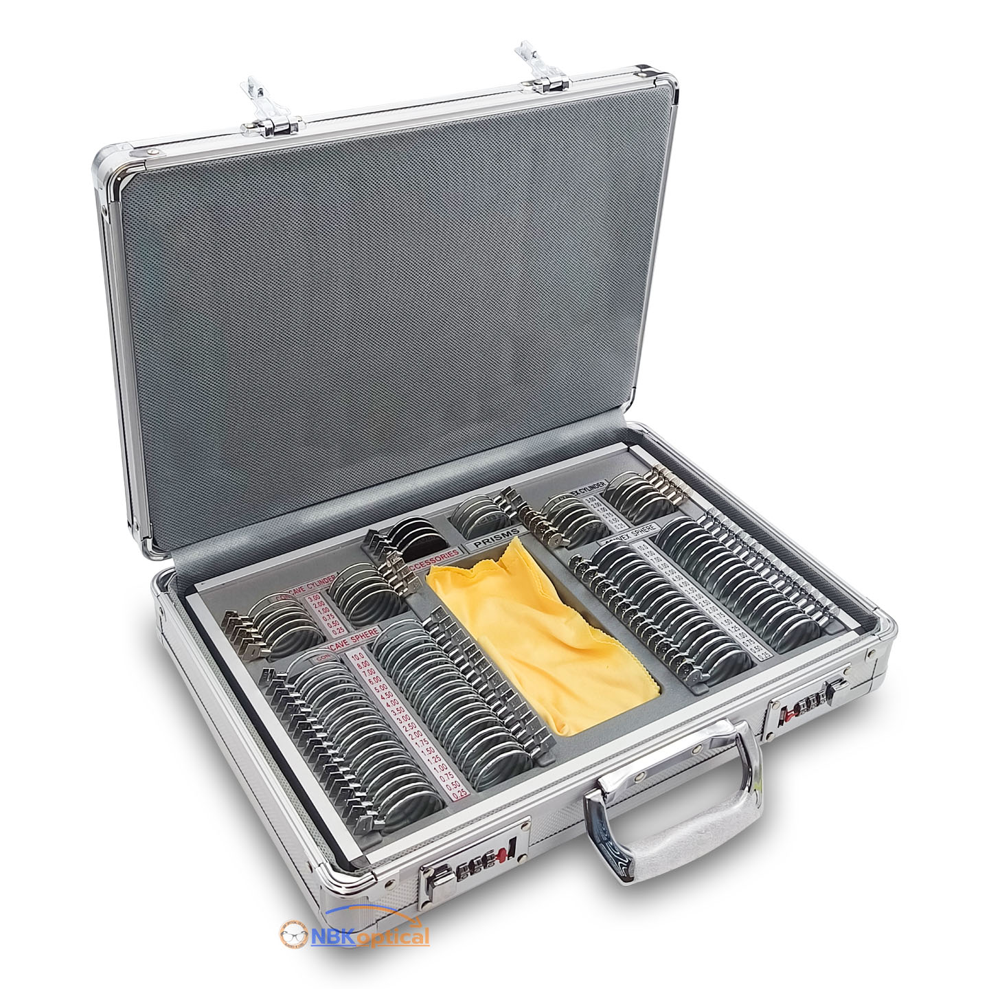 Trial lens set เลนส์เซ็ท ขอบโลหะ เลนส์กระจก (MT S) +-1000+ เฟรม+ครอส (ครอสจะมีการสลับสีเงิน กับ นํ้าเงิน*)