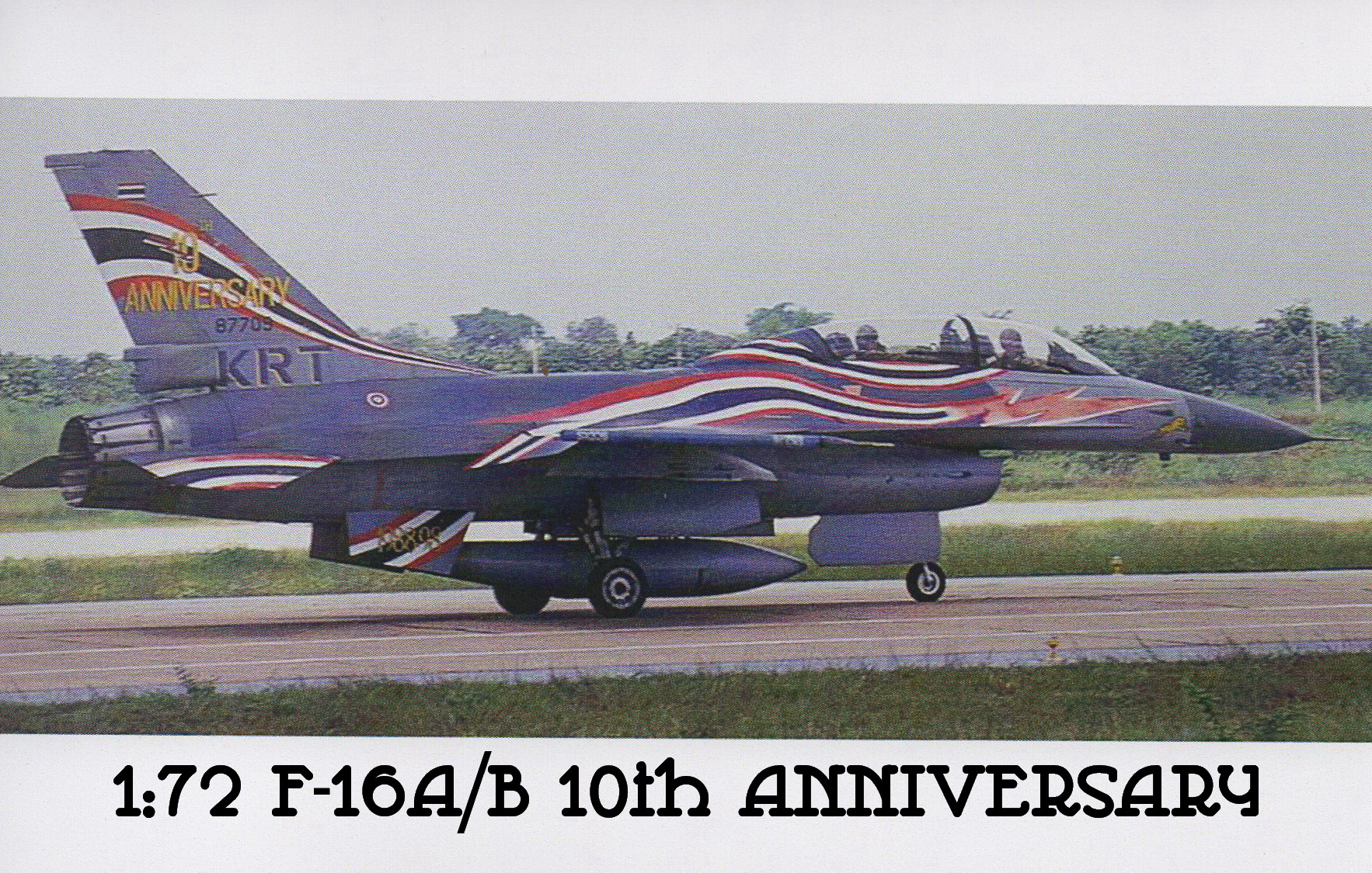 DECAL 1/72 F-16 A/B FIGHTING FALCON ROYAL THAI AIR FORCE 103SQN. 10th ANNIVERSARY