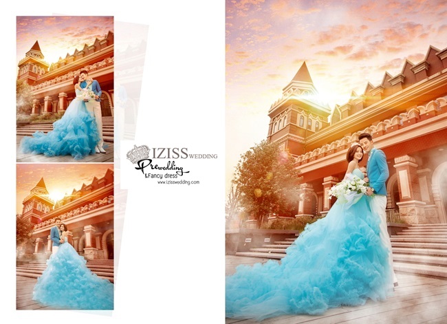 **พร้อมส่ง** PW094 ชุดถ่ายพรีเว็ดดิ้ง (pre wedding dress) ชุดแฟนตาซีชายหญิง "ธีมสีฟ้า"
