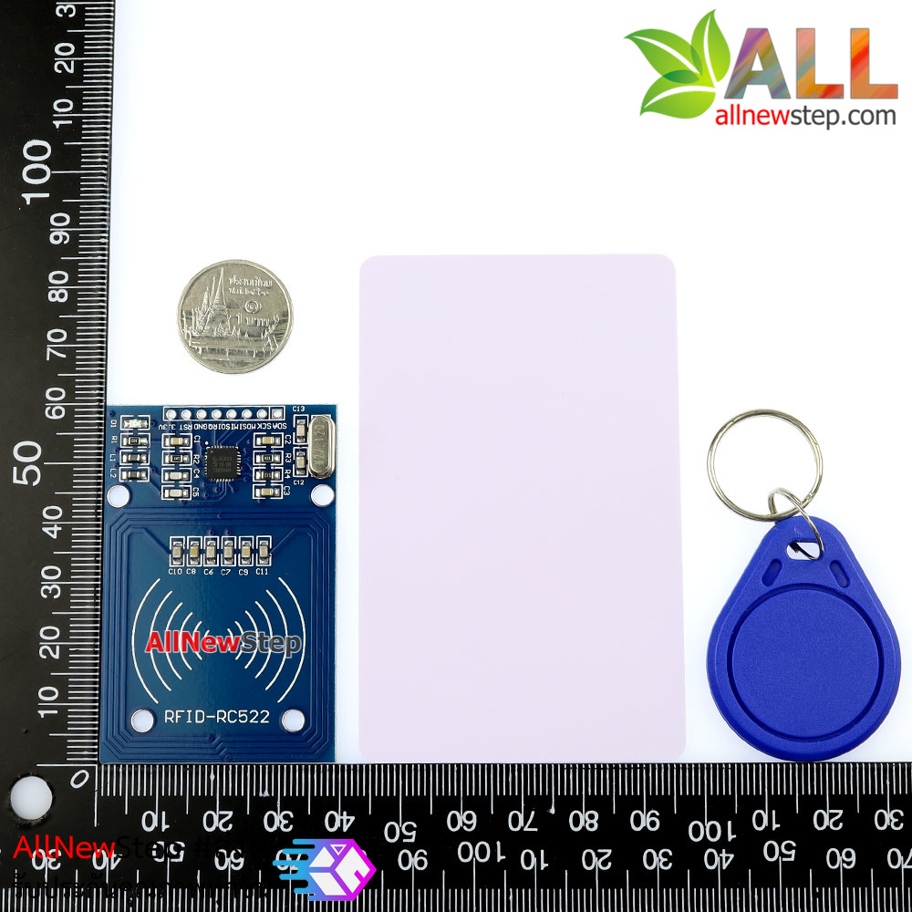 RFID Card Reader/Detector Module Kit (RC522) พร้อม Tag Card และ Tag พวงกุญแจ