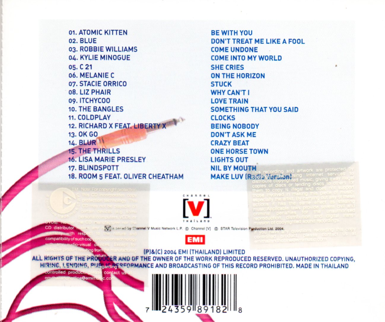CD,Hits You Channel V Thailand (Various Artists)(2004)(Thai)
