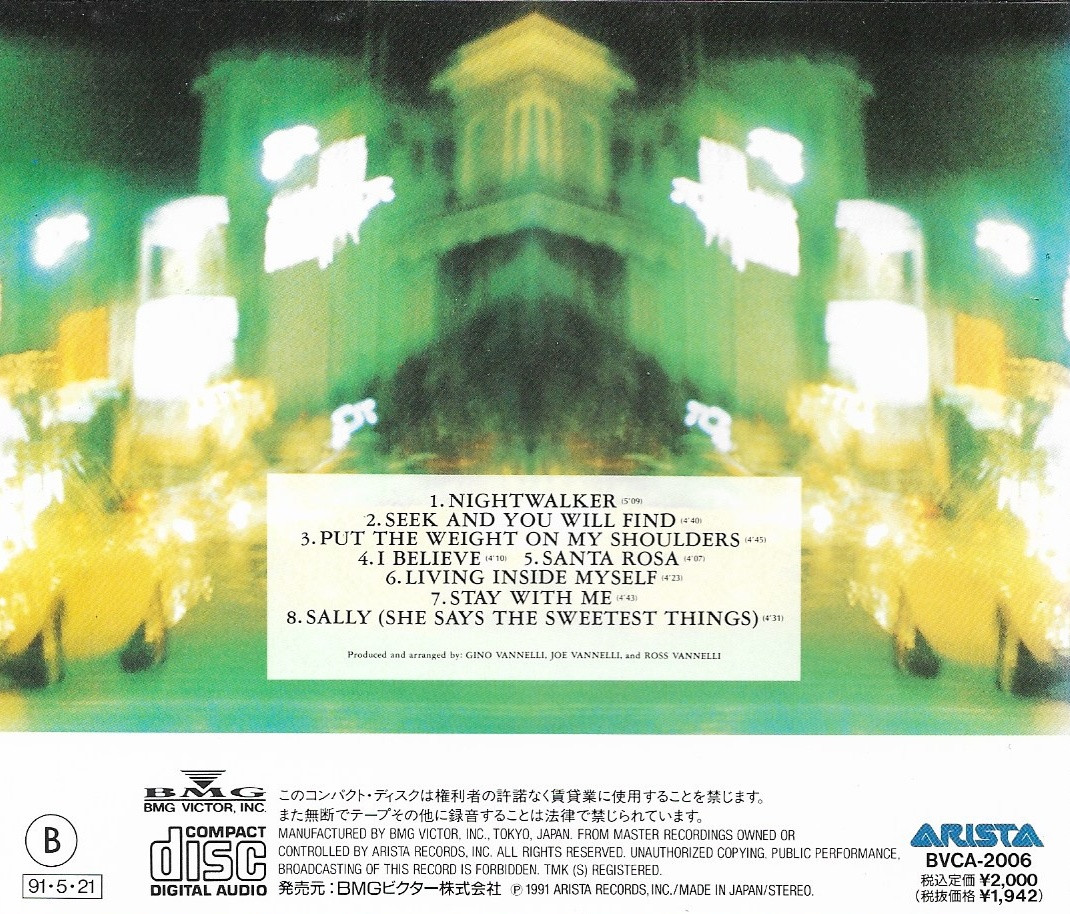 Used CD,Gino Vannelli - Nightwalker (B)(1991)(Japan)