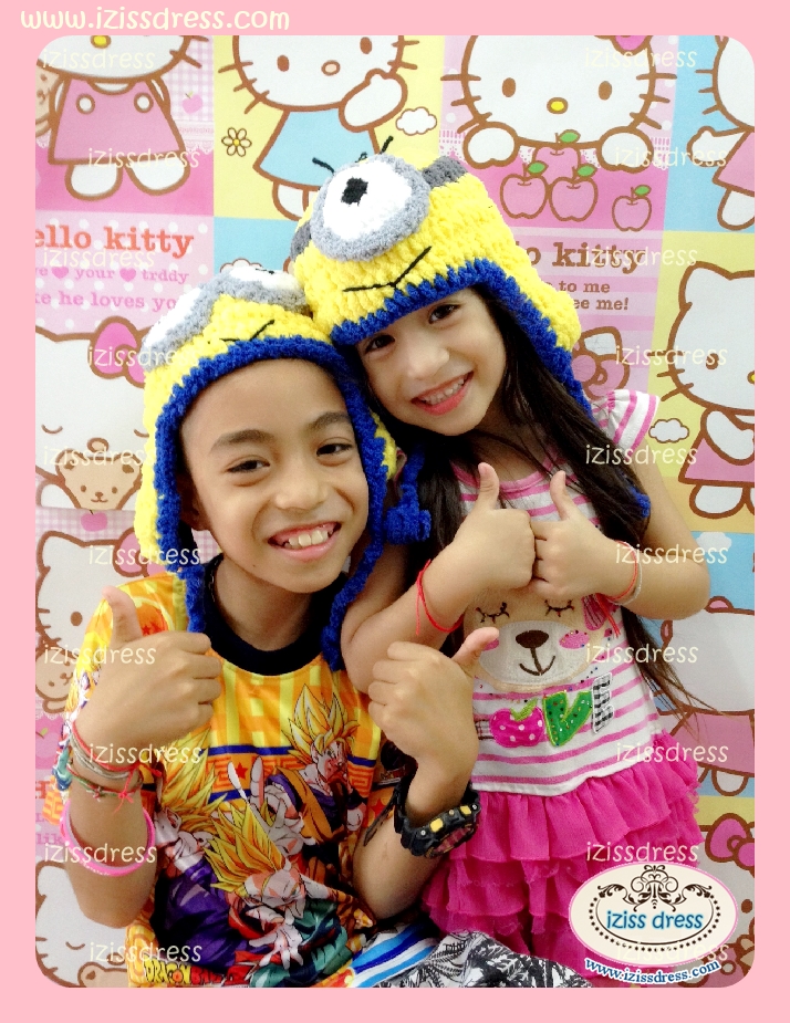 ***พร้อมส่ง***หมวกไหมขนแกะรูปมินเนี่ยนตาเดี่ยว เหมาะสำหรับเด็กแรกเกิด- 5 ปีขึ้นค่ะ