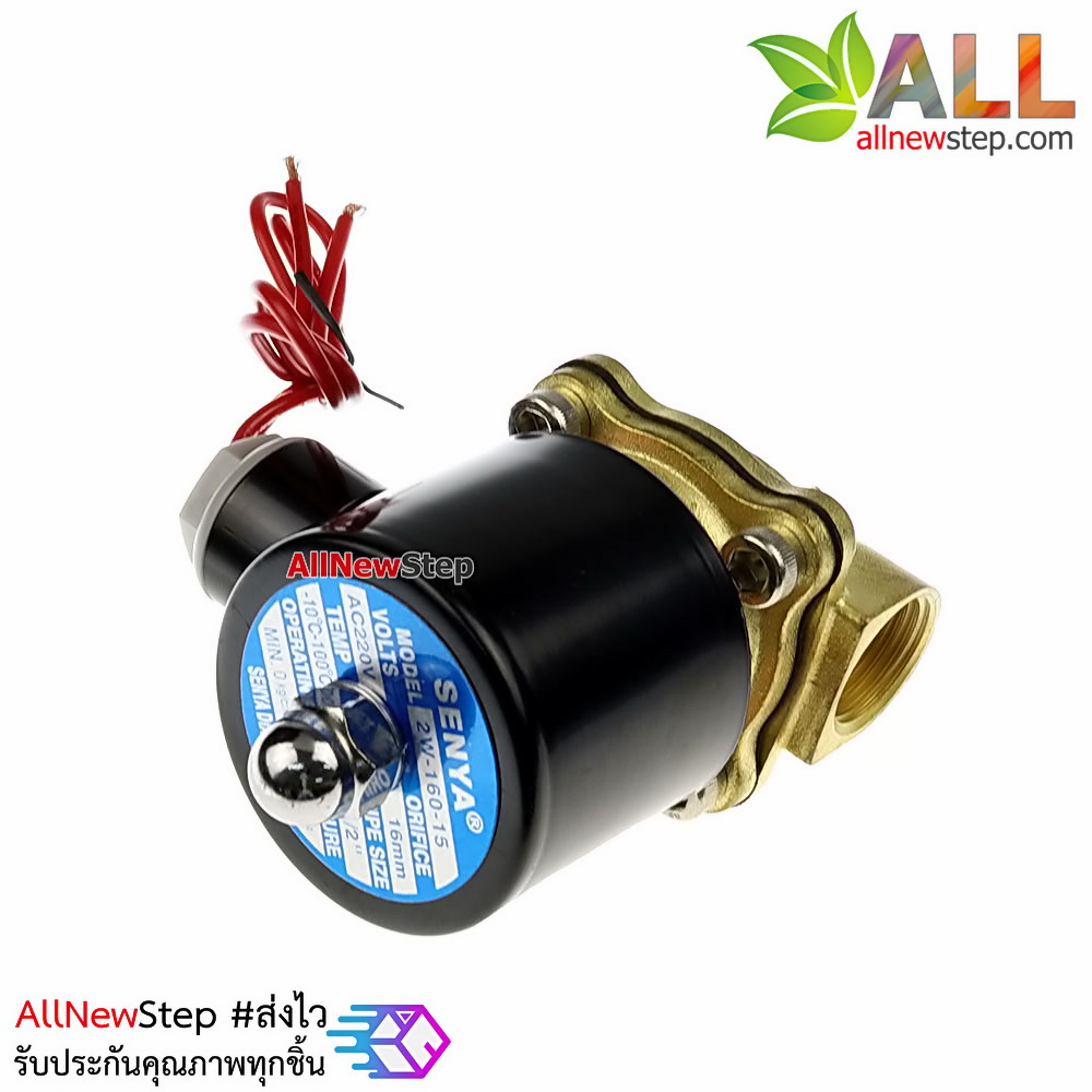 Solenoid Valve โซลินอยวาล์ว ทองเหลือง สองทาง รุ่น 2W-160-15 AC 220V ขนาด 4 หุน 220V