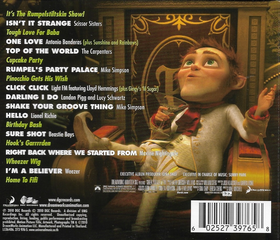 CD,Shrek Forever After Music From the Motion Picture (Soundtrack)(OST.)(2010)(Thai)