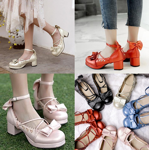 รองเท้าเจ้าหญิงน่ารักๆ ไซต์ 34-46 สีดำ/ทอง/แดง/น้ำเงิน/ชมพู
