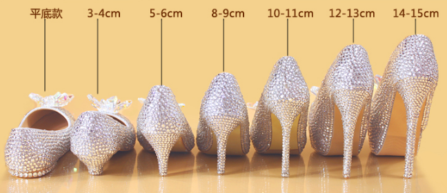 รองเท้าเจ้าสาว ไซต์ 34-42 ส้นสูง 4,6,9,11,13,15 ซม.