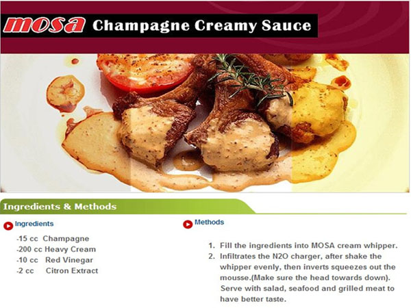 กระบอกทำวิปปิ้งครีม Mosa